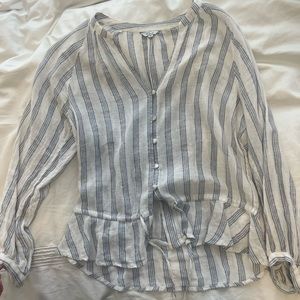 Rails linen striped blouse